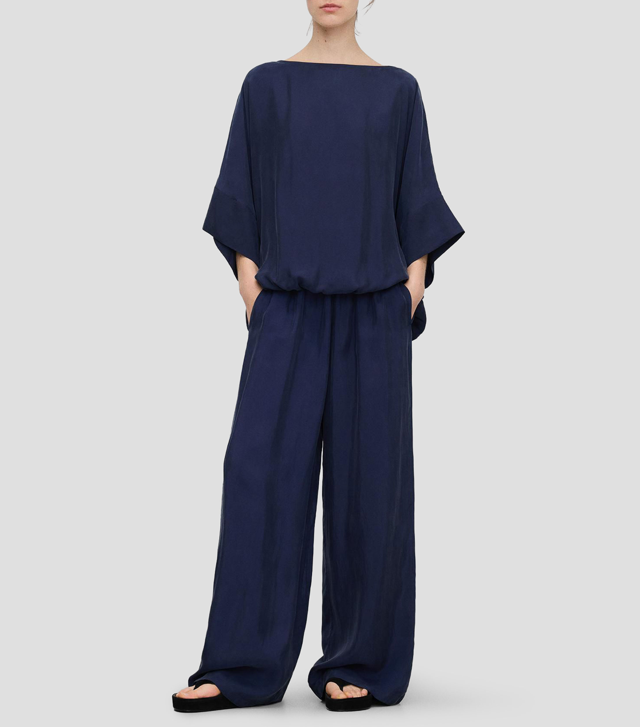 Pantalón palazzo liso Mujer